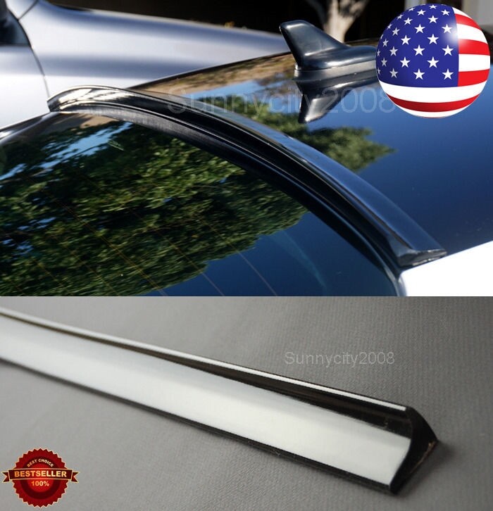 47″ Length Semi Gloss Black Rear Flexy Window Roof Trunk Spoiler Lip For Chevy