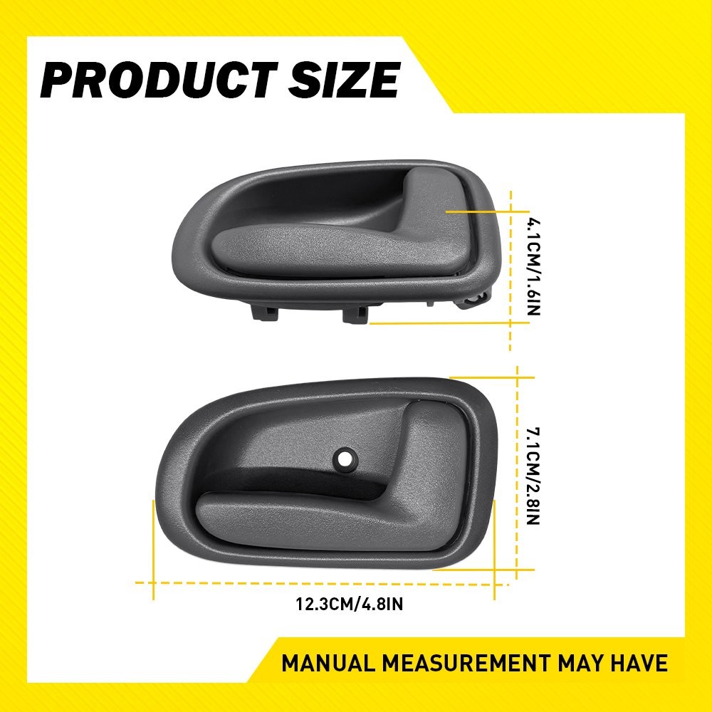 Left Right Front Rear Interior Door Handle Gray Fit 1993-97 Toyota Corolla 4-20X