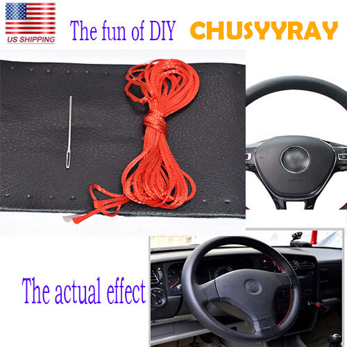 15″ Steering Wheel Cover Genuine Leather for Chevy Silverado 1500 2500 HD NEW