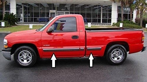 Black Chrome Side Body Trim Molding for 1999-2006 Chevy Silverado – 3-7/8″ Wide