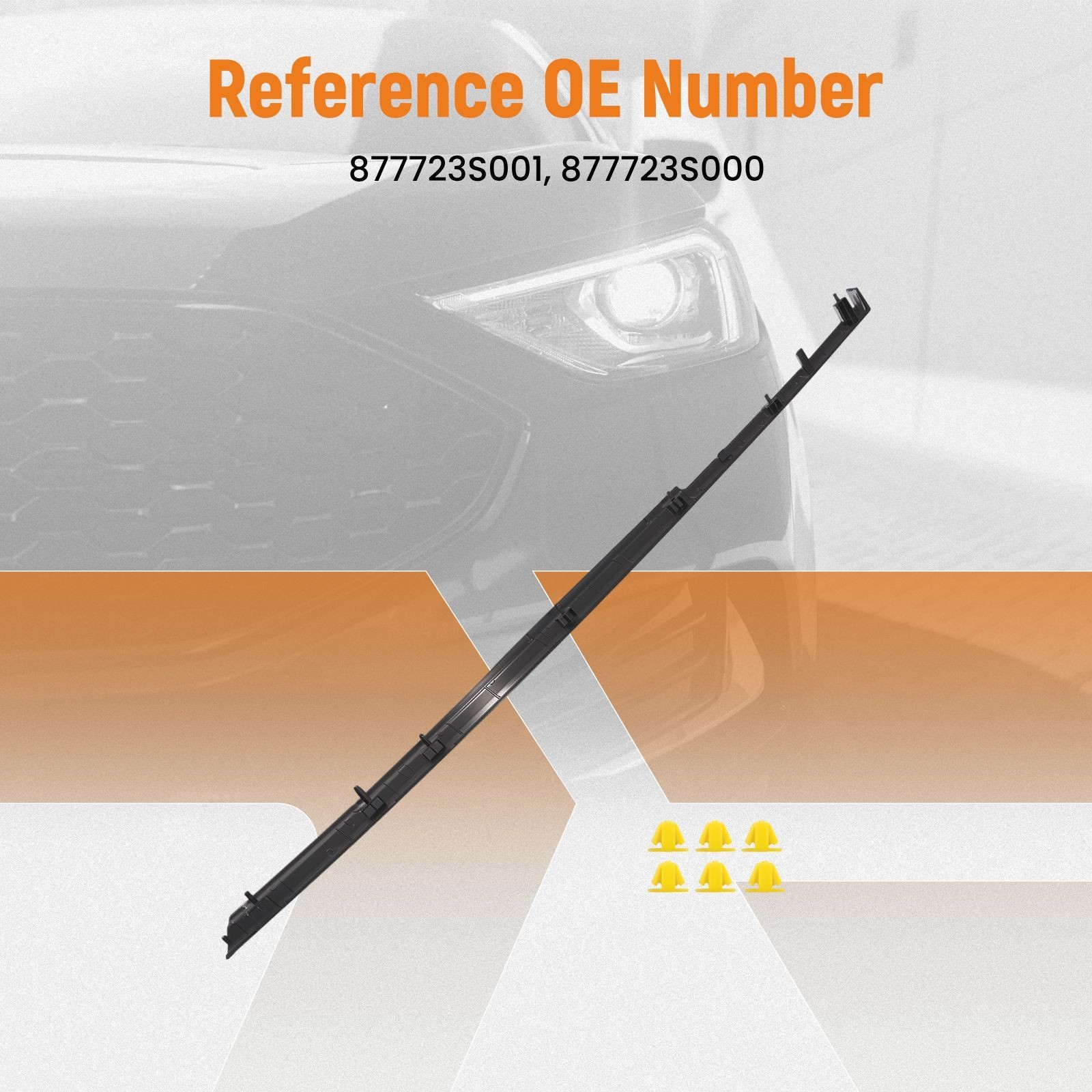 Chrome Right Front Fender Molding for Hyundai Sonata 2011-2014 877723S001