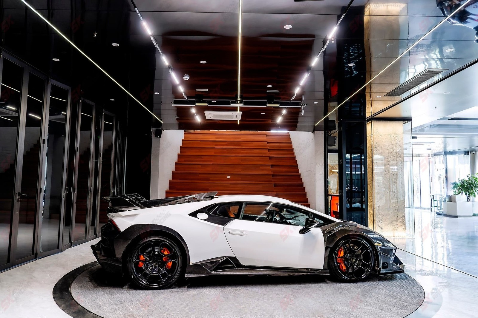 For Lamborghini Huracan LP580 LP610 Dry Carbon Fiber Side Skirts Extension Panel