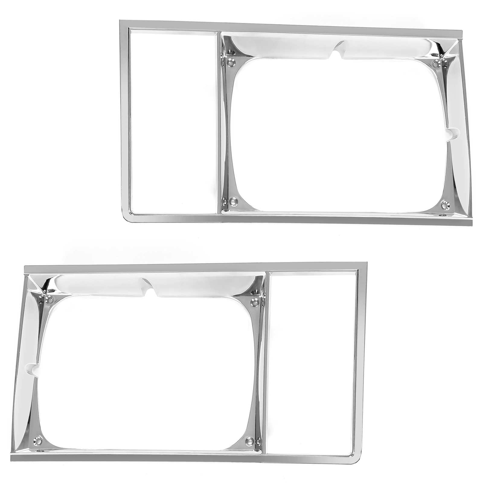 Headlight Headlamp Light Trim Bezel Set Chrome For 1978-1979 Malibu El Camino