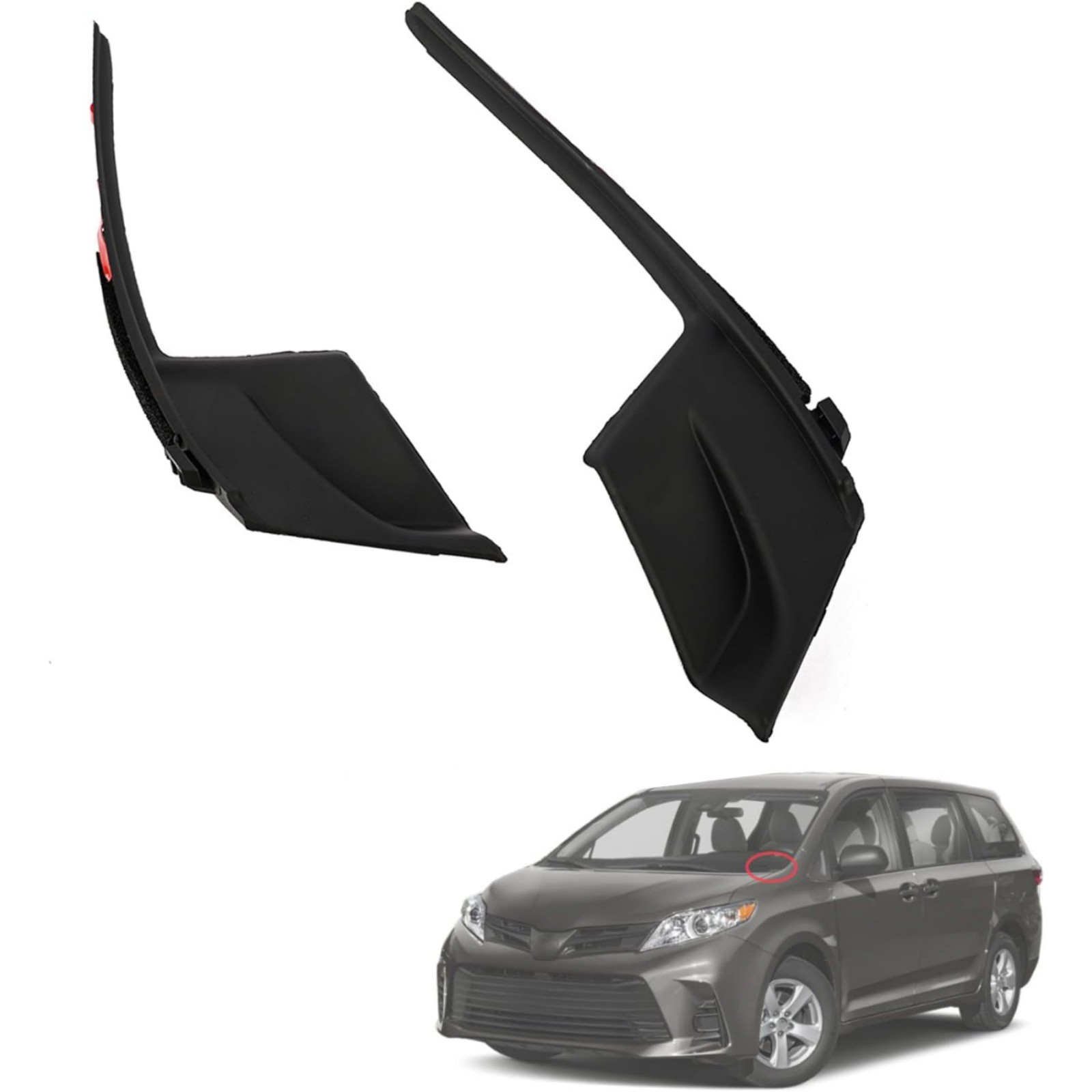 1 Pair 53867-08020 Windshield Wiper Cowl Cover Trim Replacement For Toyota