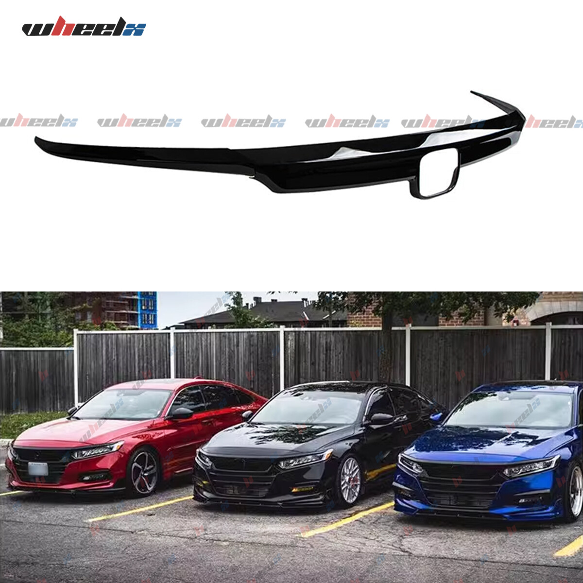 For 2018-2020 10th Gen Honda Accord Sedan JDM Sport Style Grille Glossy Black