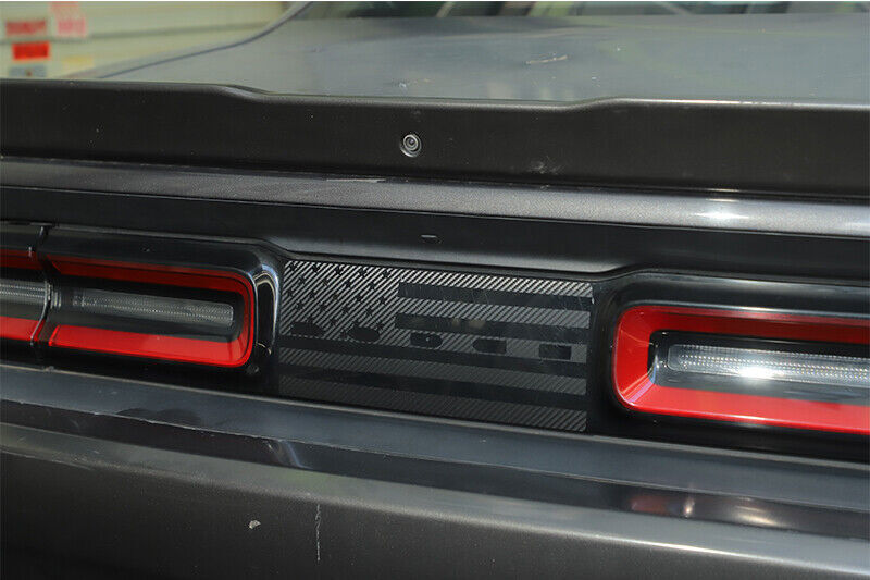 Carbon Fiber Rear Taillight Central Decor Sticker Decal For Dodge Challenger 15+