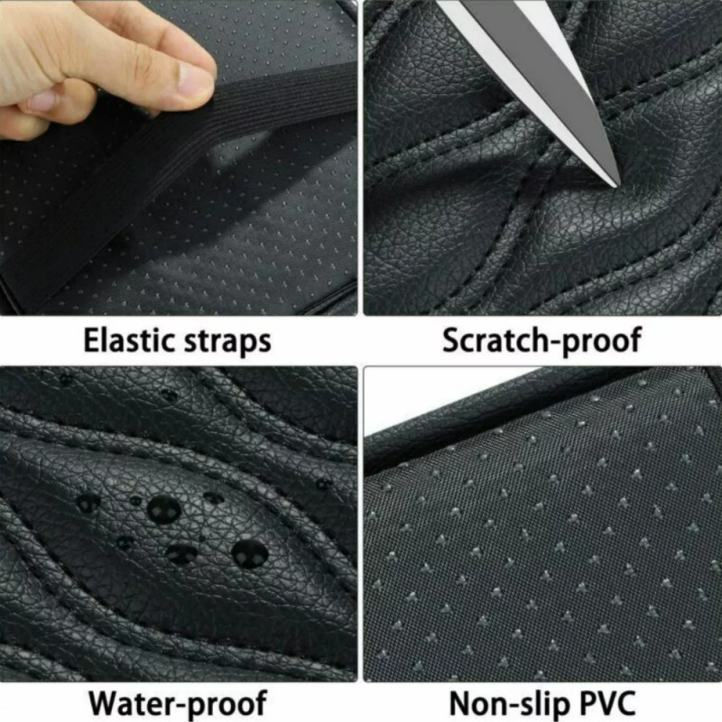 Black Car Center Console Pad Leather Arm Rest Box Cover Protector Cushion Pad US
