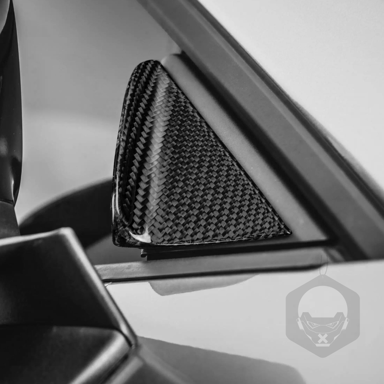For Porsche 911 718 Car A-pillar Rearview Mirror Triangle Trim Real Carbon Fiber