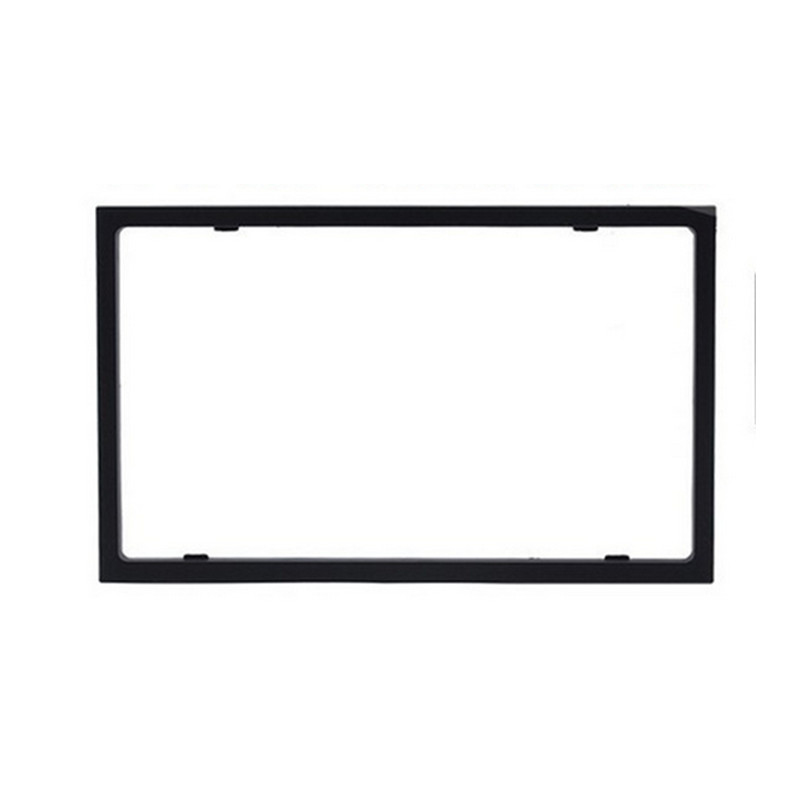 Silver Car Stereo Radio Fascia Dash Panel 2 Din Navigation Panel Frame Trim Kit
