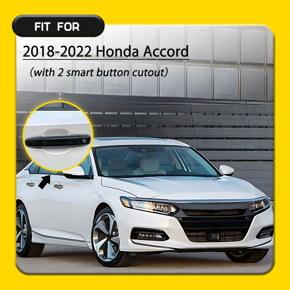 Front Rear Right Left For 2018-2022 Honda Accord Door Cover Handle Carbon Fiber
