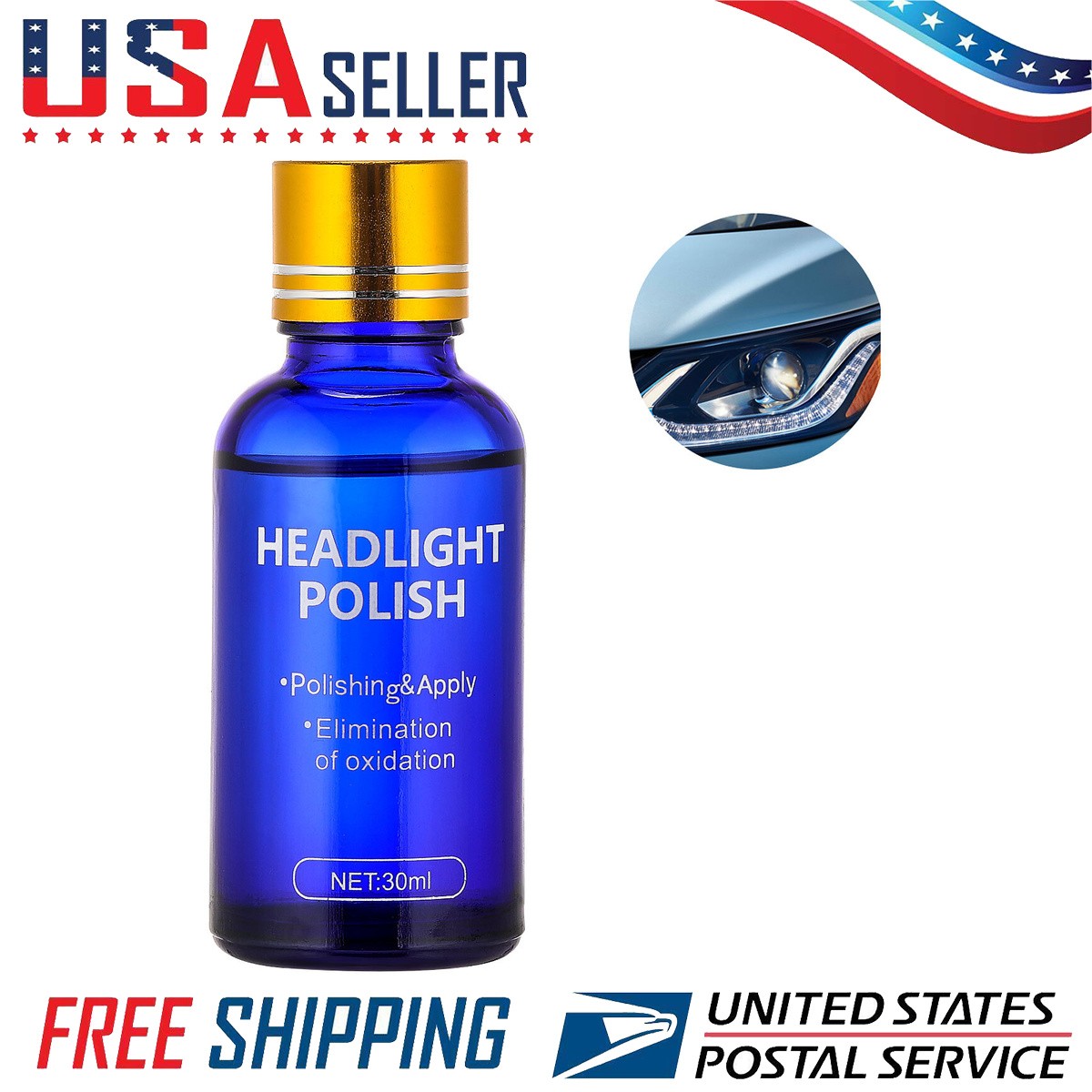 9H Hardness Headlight Cover Len Restorer Cleaner Repair Liquid Polish 30ML
