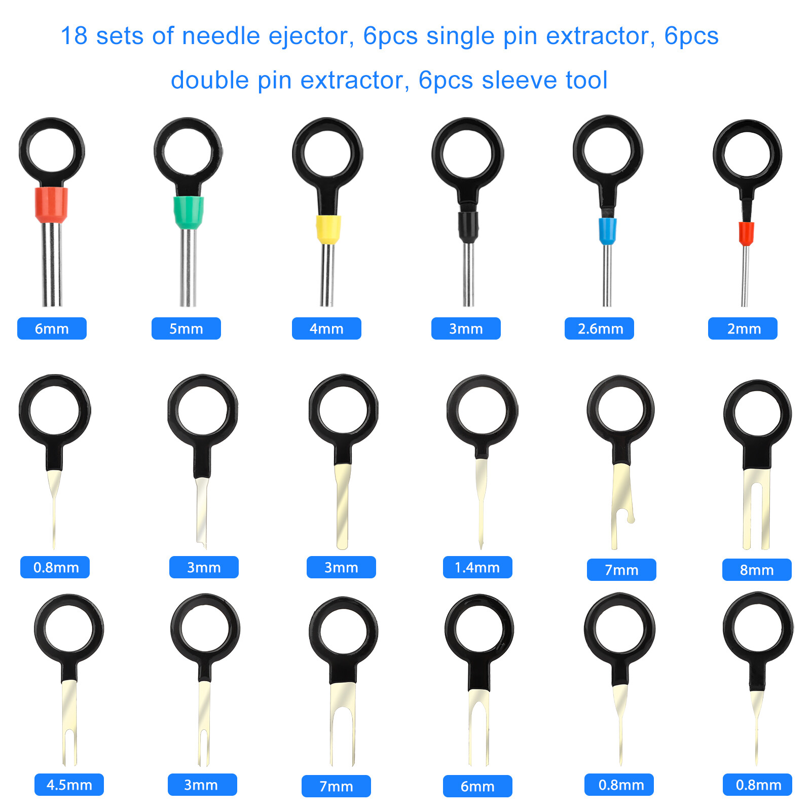 120Pcs Wire Terminal Removal Tool Car Electrical Wiring Crimp Connector Pin Kit