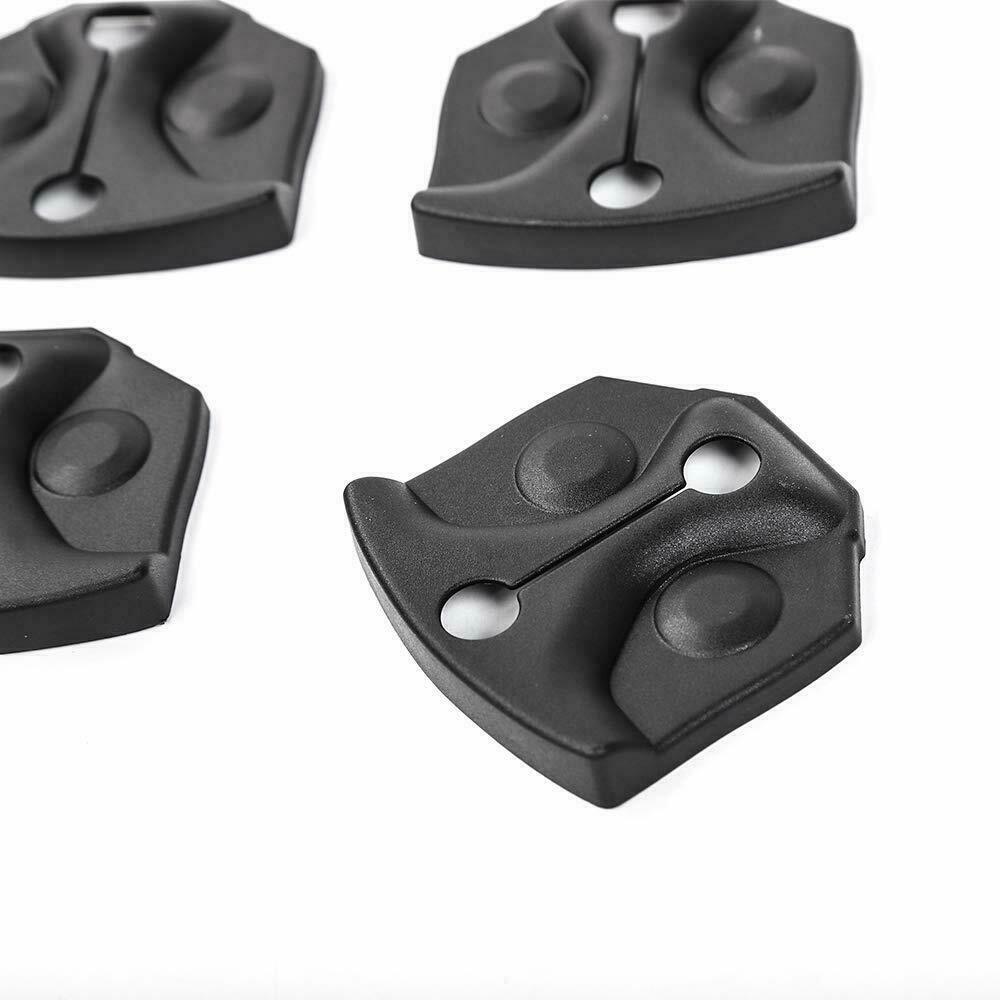 4pc Black Door Lock Cover Buckle Base Decal Overlay Trim For Ford F150 2015-2020
