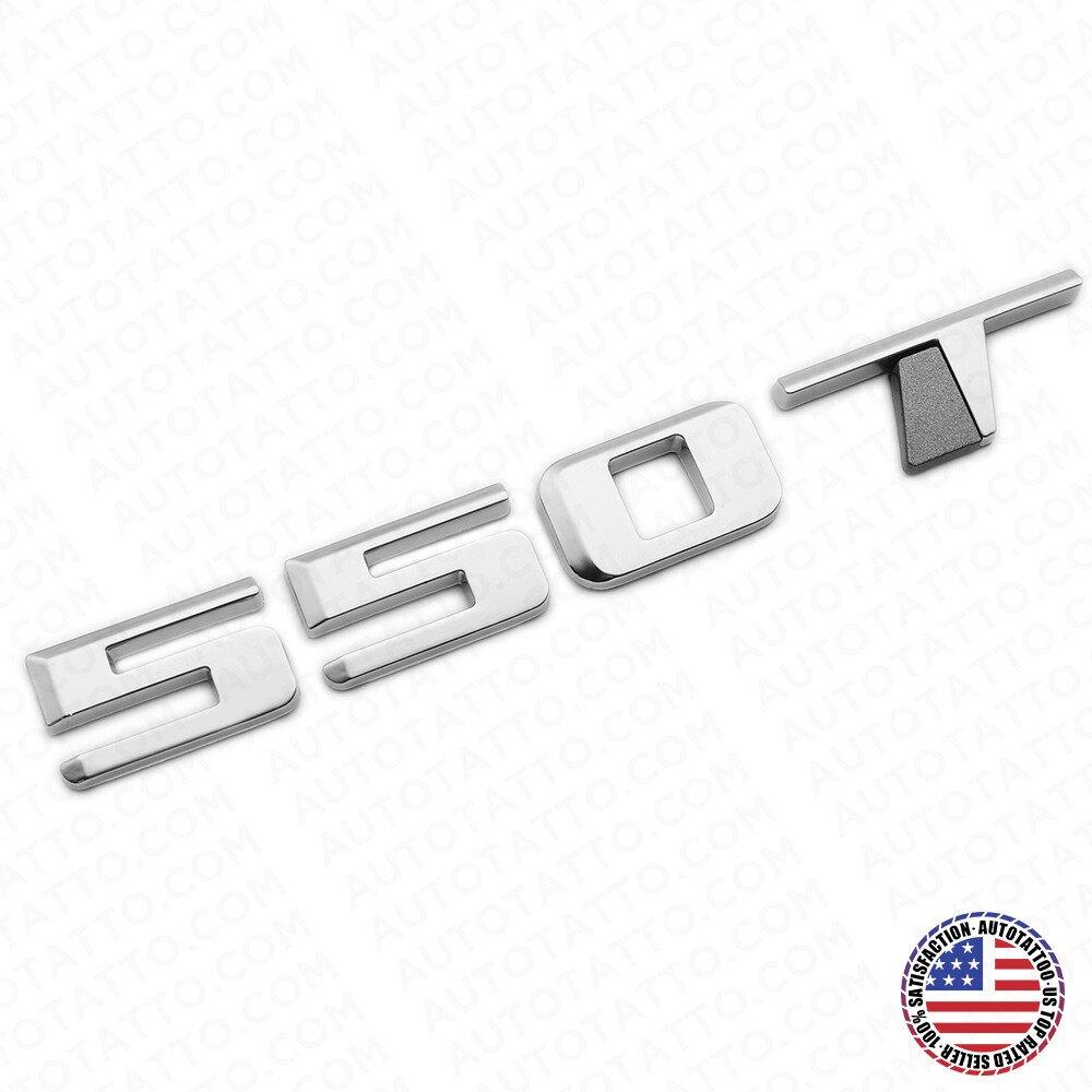 For Cadillac CT4 CT5 XT4 XT5 Rear Turnk 550 T Nameplate Badge Logo Emblem Silver
