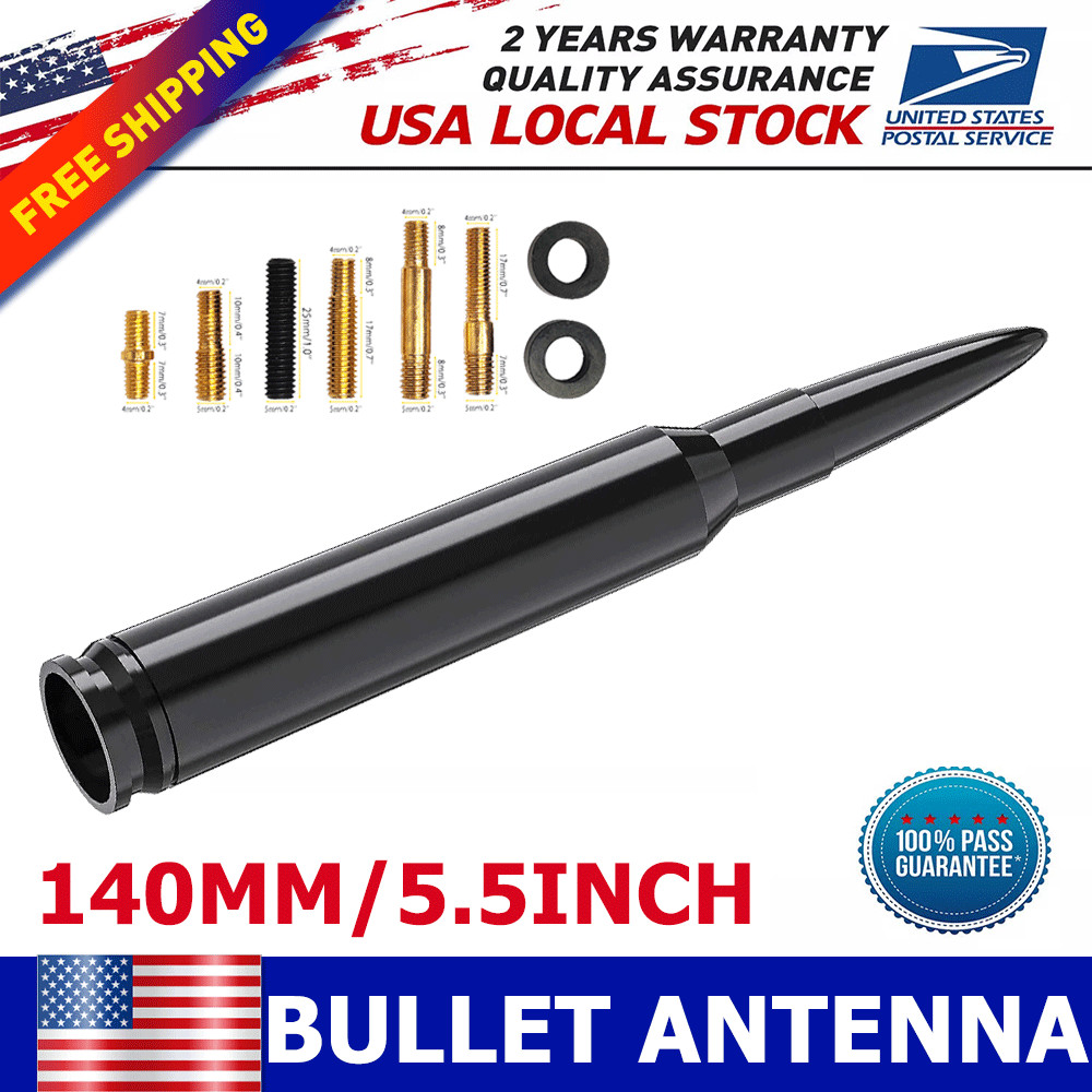 BULLET ANTENNA 50 CAL BLACK for CHEVROLET SILVERADO 1500/2500/3500/GMC SIERRA US