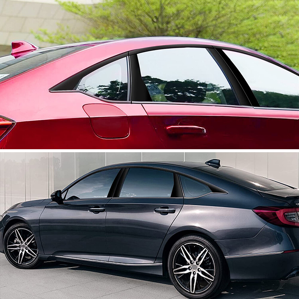 6pcs Pillar Post for 2018-2022 Honda Accord Window Door Trim Cover Glossy Black