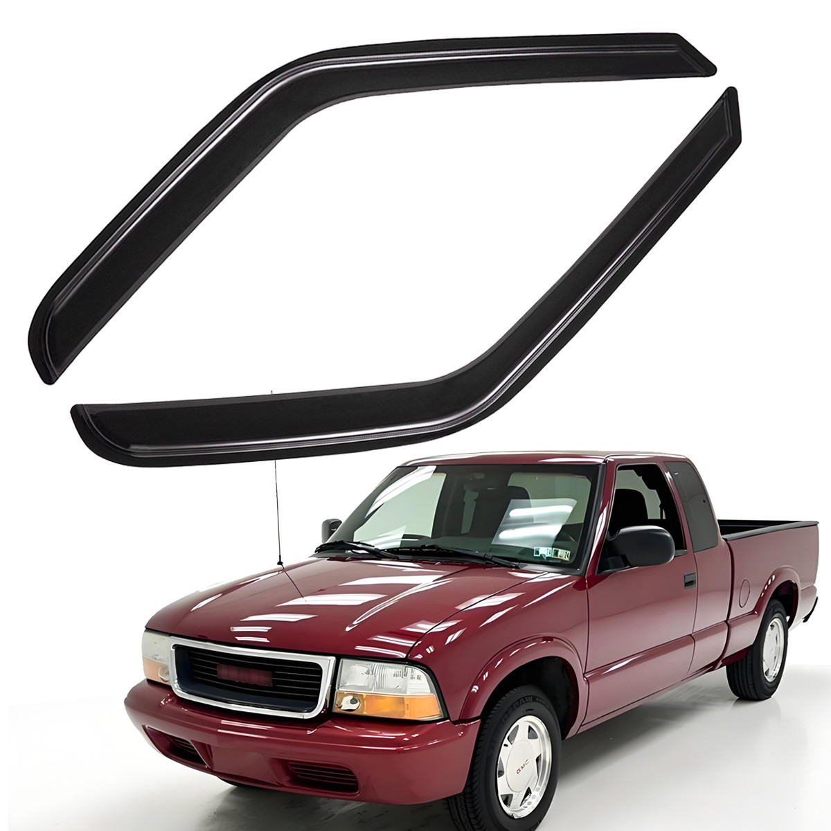 Tape-On Rain Guard Window Visor for 1995-2005 Chevy Blaze GMC Jimmy 2-Doors