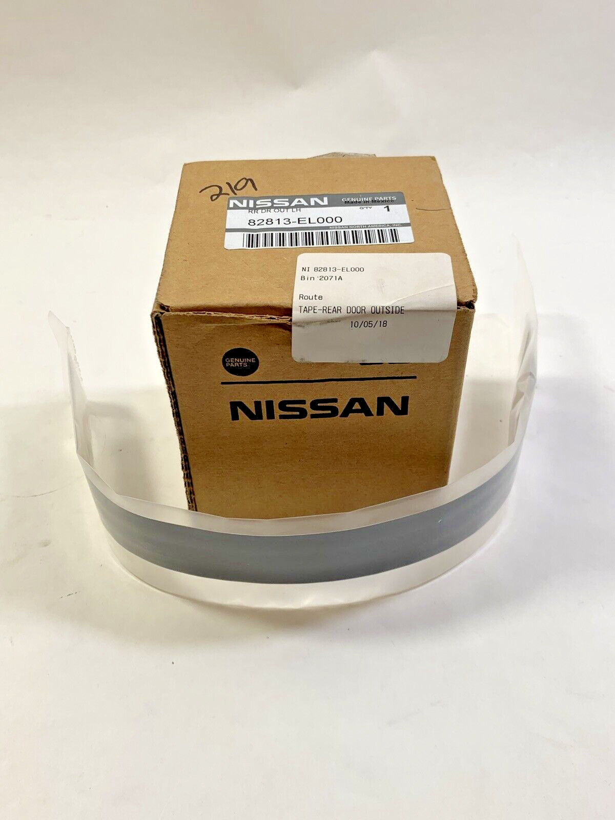 New OEM Nissan Rear Door Black Out Tape Driver Side 2007-2012 82813-EL000