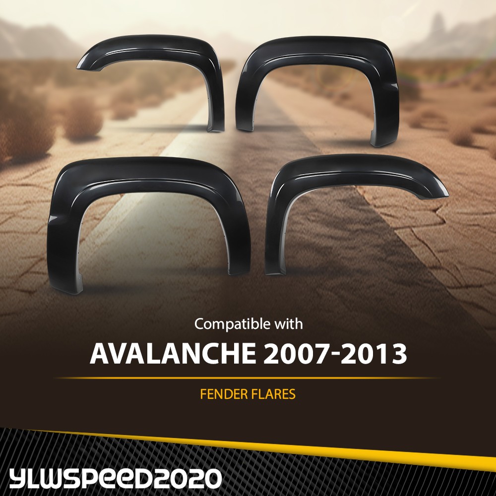 Fit For 2007-2013 Chevrolet Avalanche Full Set Paintable Factory Fender Flares