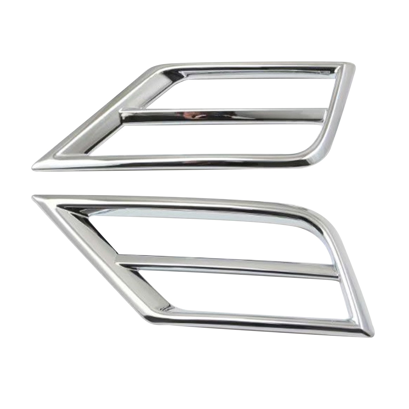 2Pcs Left Right ABS Chrome Front Fog Light Lamp Frame Cover Trim For VW Tiguan