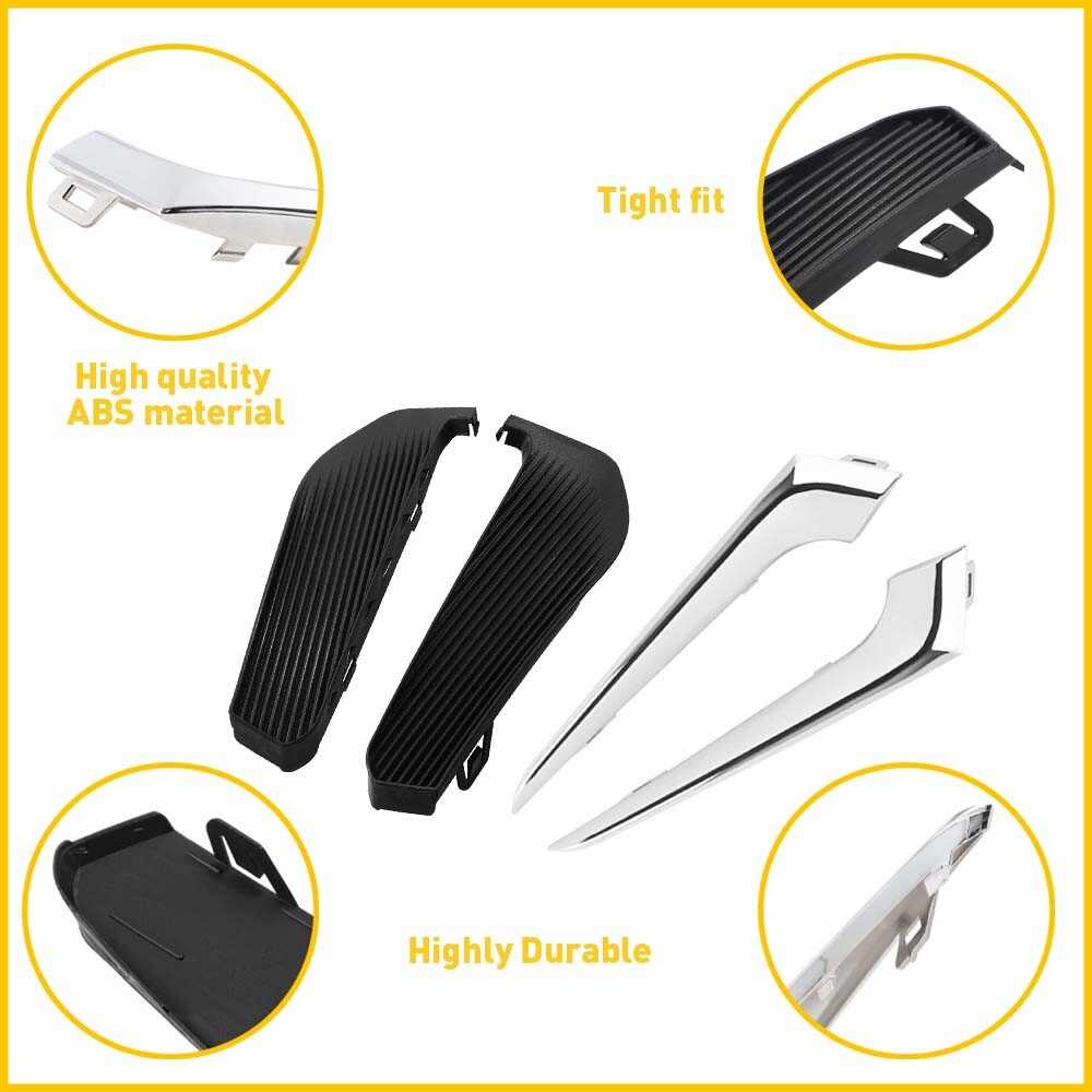 Front Bumper Light Fog Lamp Cover Trim Set for 2016 17 18 Chevrolet Malibu USA