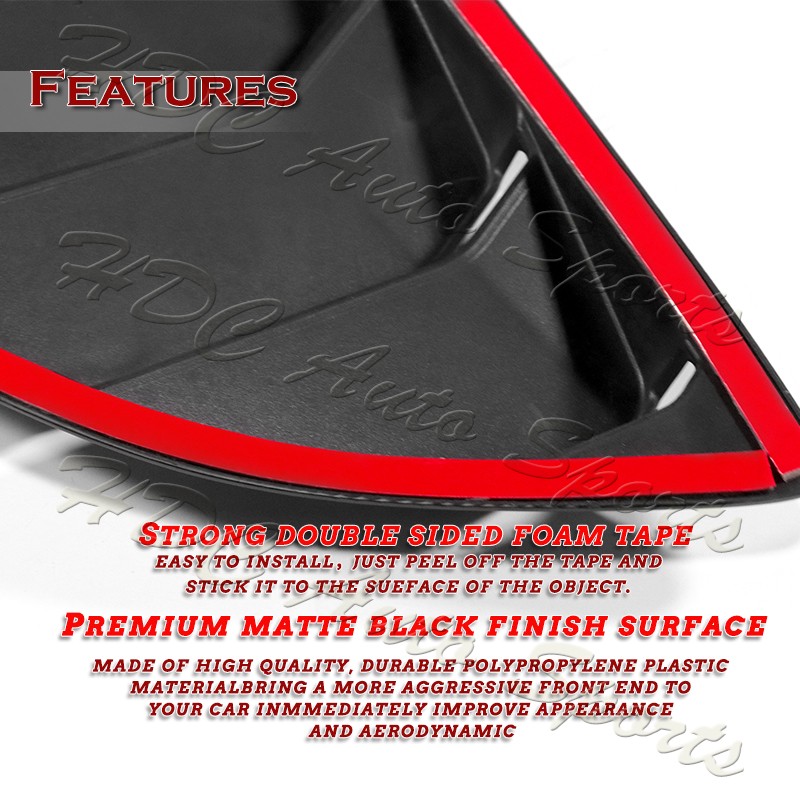 For 2017-2024 Mazda MX-5 Miata Carbon Look Side Window Louvers Scoop Cover Vent