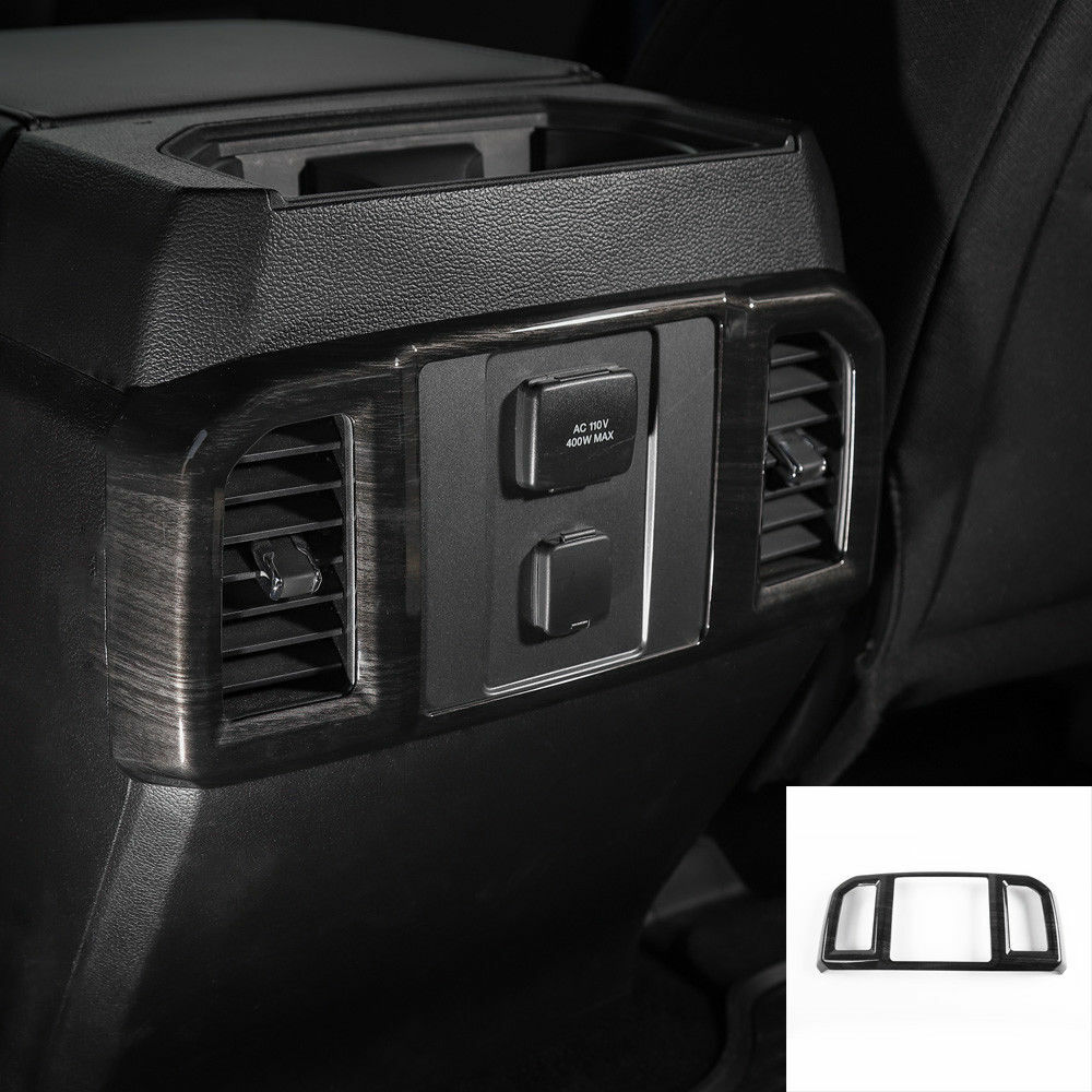 Black Wood Grain Interior Frame Decor Trim Cover Full set For Ford F150 2015+ 8x