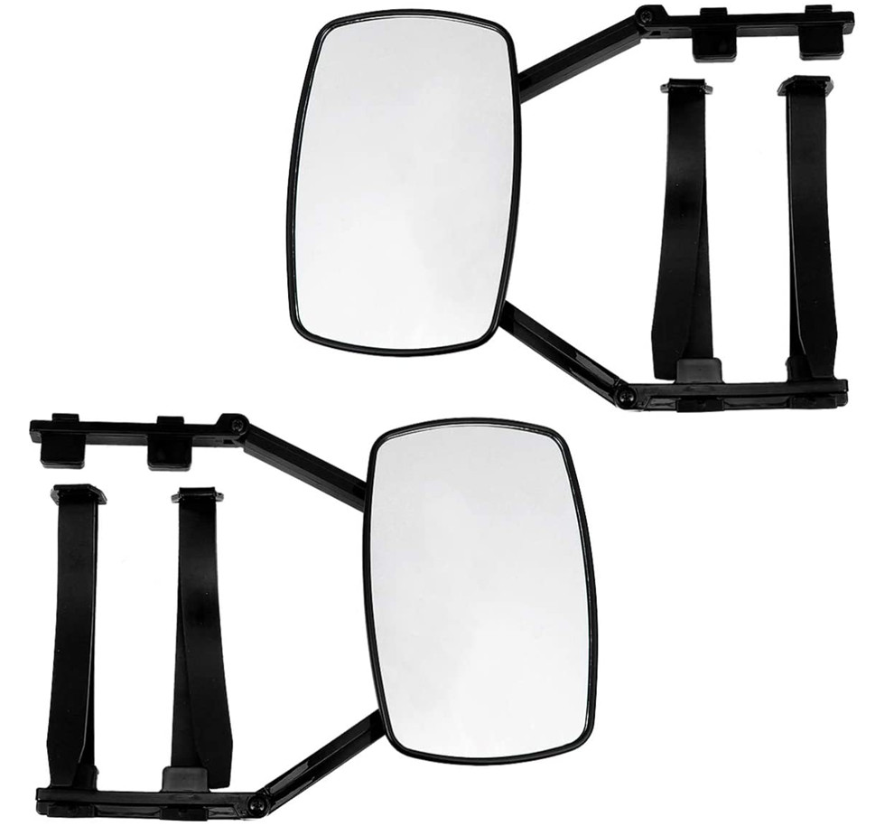 2 Pcs Extension Clip-On Towing Mirror Side Mirror For Trailer Hauling Adjustable