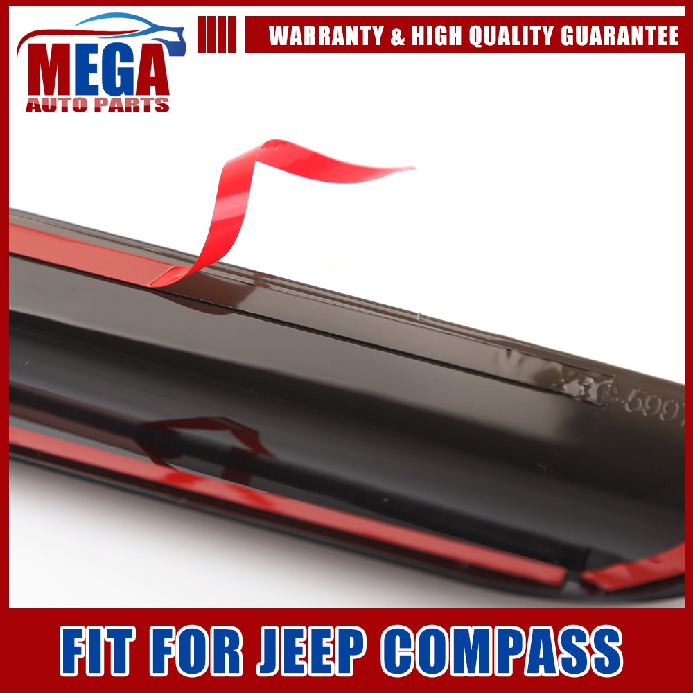 👍 Rear 3rd High Third Brake Light Lamp Cover Trim for Jeep Compass 2017+Smoked