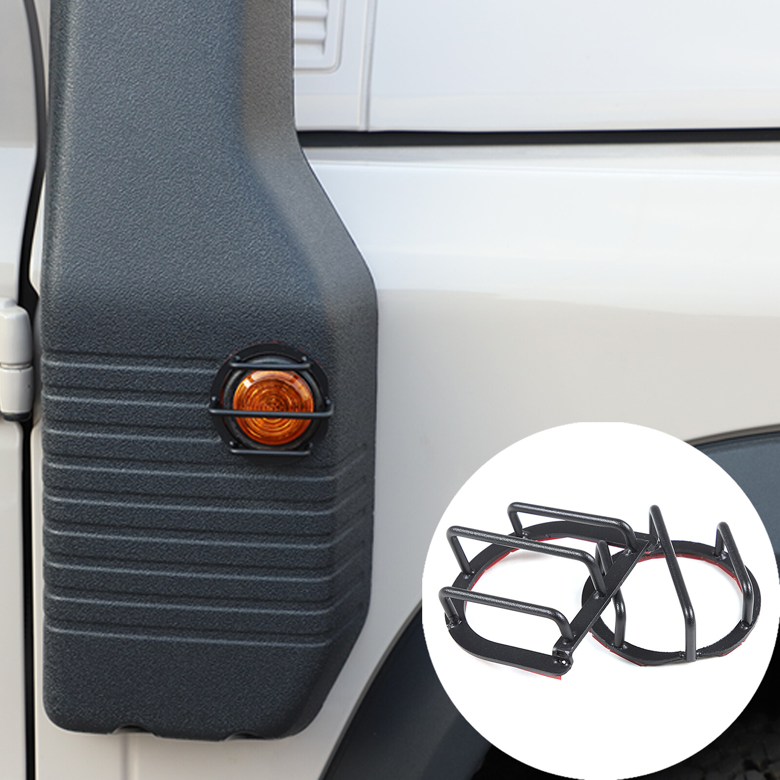 Steel Turn Side Signal Light Protect Guards Cover For Ineos Grenadier 2024-2025