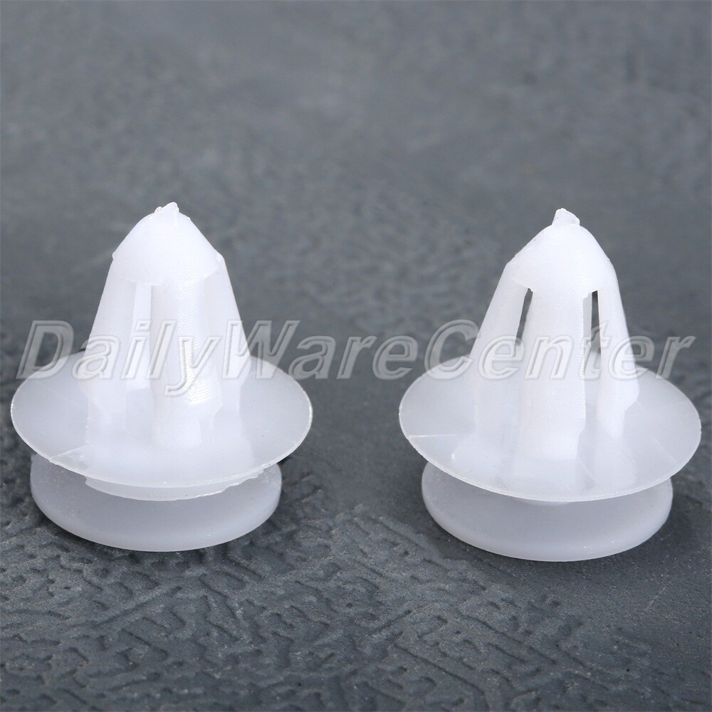 50pcs Door Trim Panel Retainer Fastener Push Clips Plastic Rivets White Durable