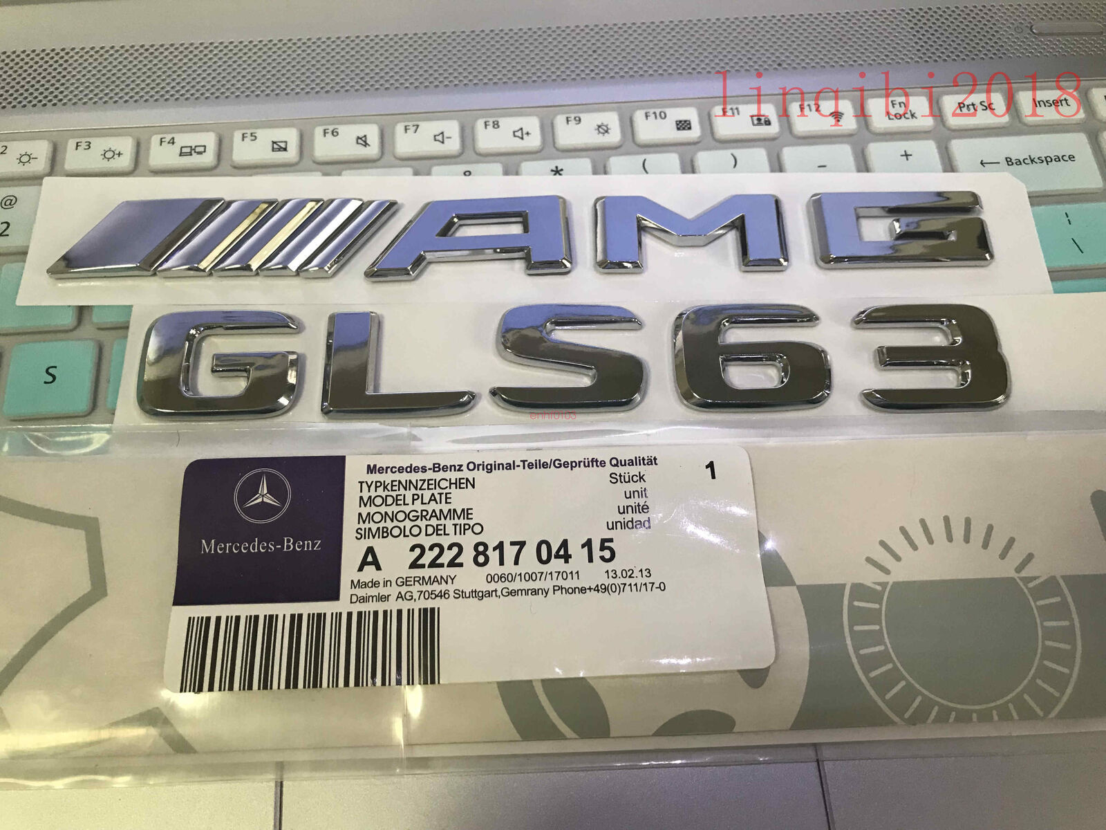 2018 ” GLS63 + AMG” High quality Rear Trunk Emblem Decal Badge FOR Mercedes Benz