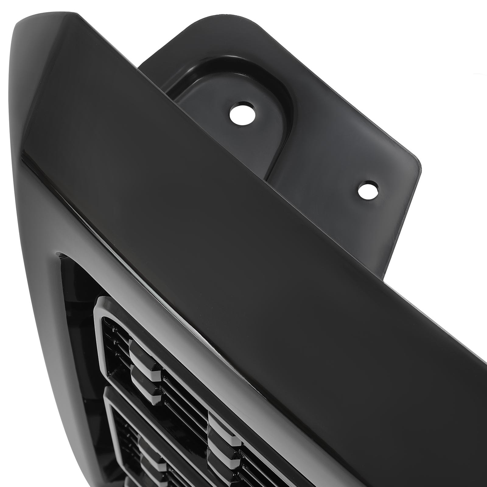 Front Upper Grille For 2015-2019 GMC Sierra 2500HD 3500HD Denali Gloss Black
