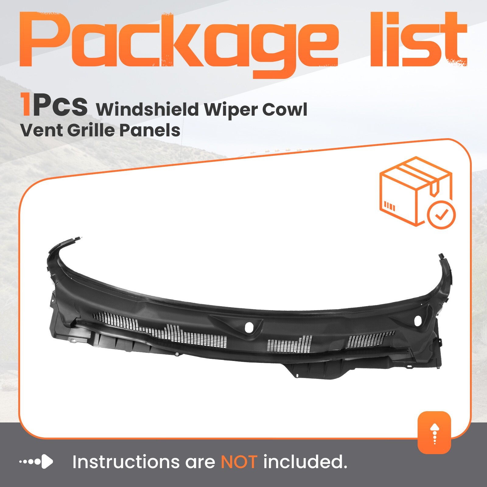 Front Windshield Wiper Cowl Panel Dodge Ram 1500/2500/3500 2009-2024