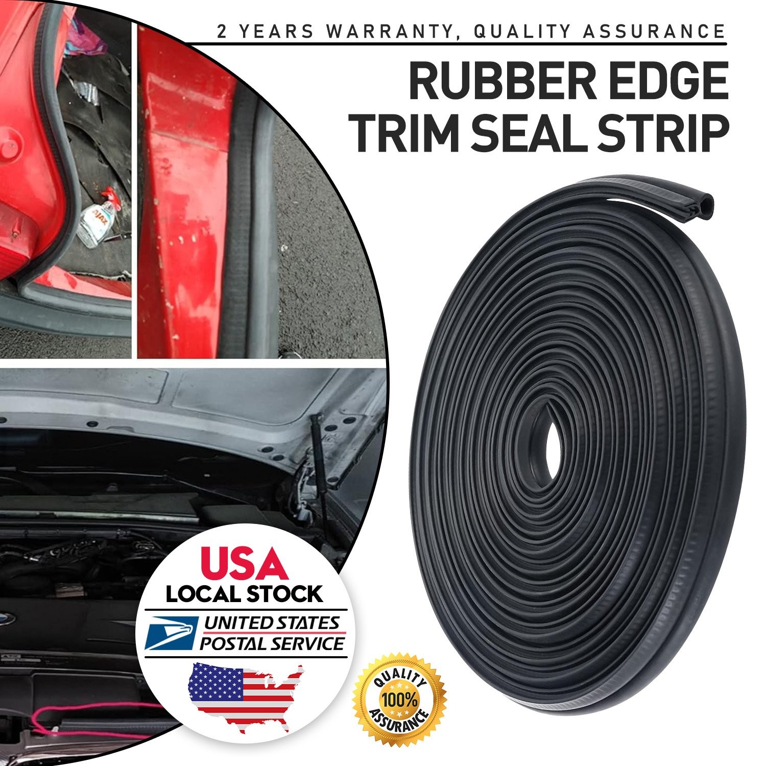 13FT/4M Rubber Seal Weather Strip Door Edge Moulding Trim For Volkswagen Models