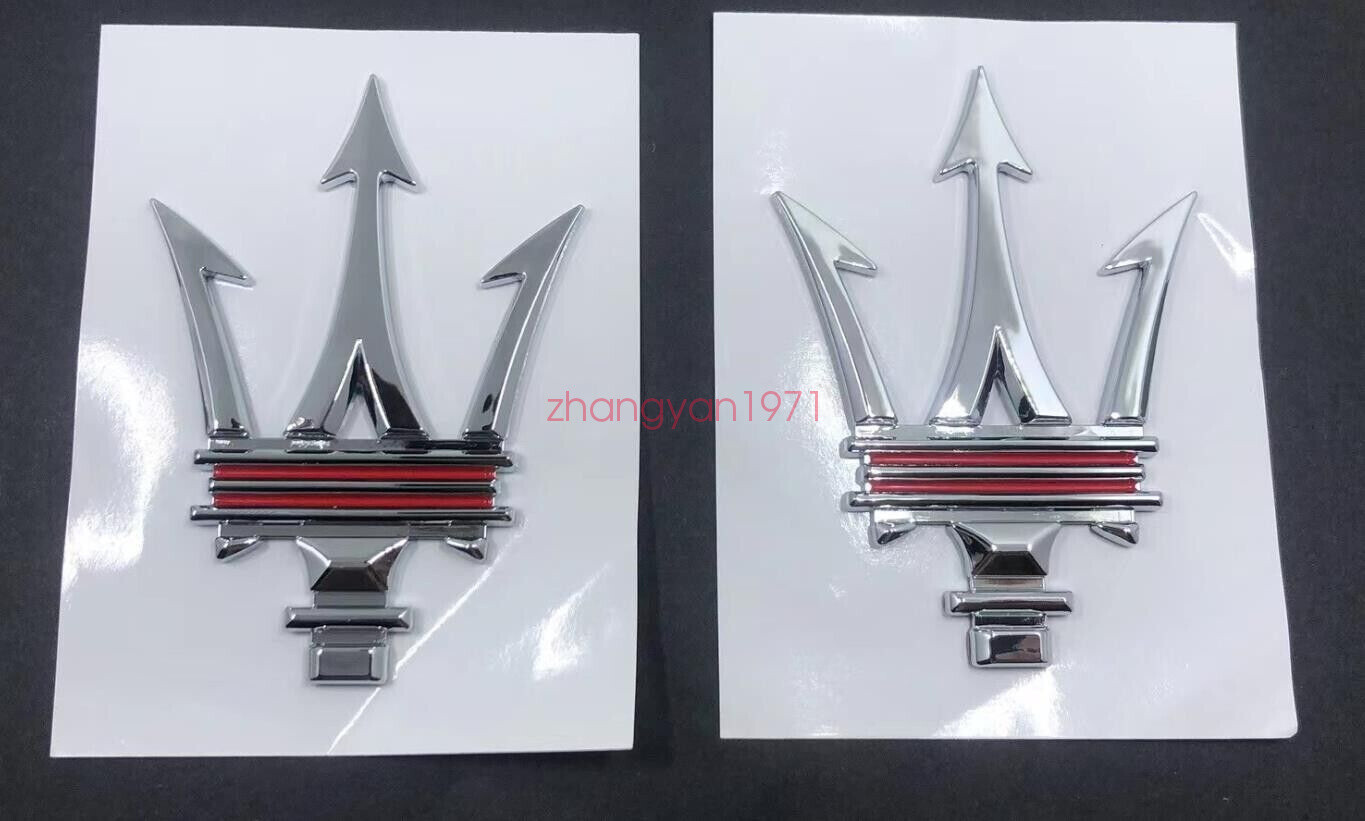 for Maserati Ghibli Grecale Quattroporte Levante MC20 RH&LH Trident Mark Red