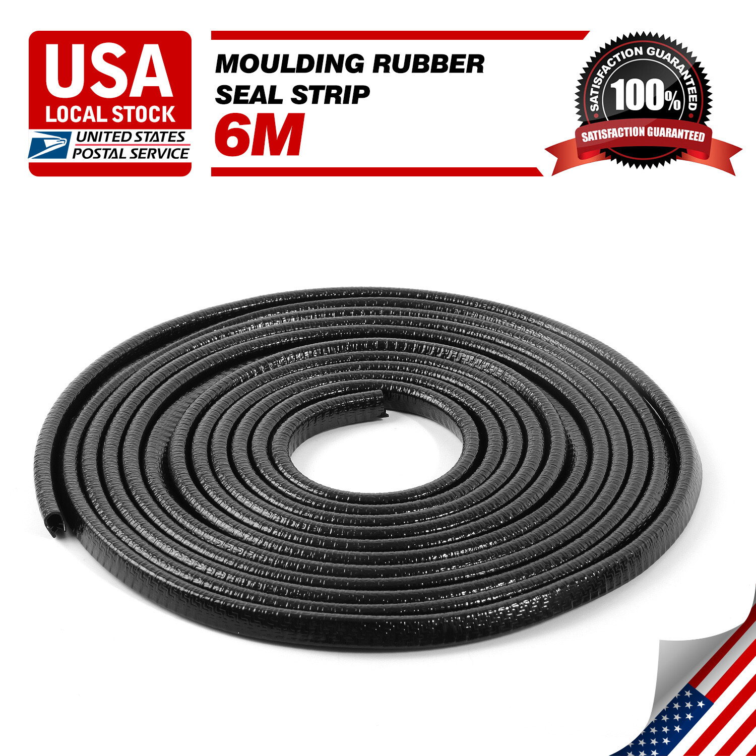 19.7 Ft Car Door Edge Moulding Trim Lock Guard Rubber Seal Protector Strip Black