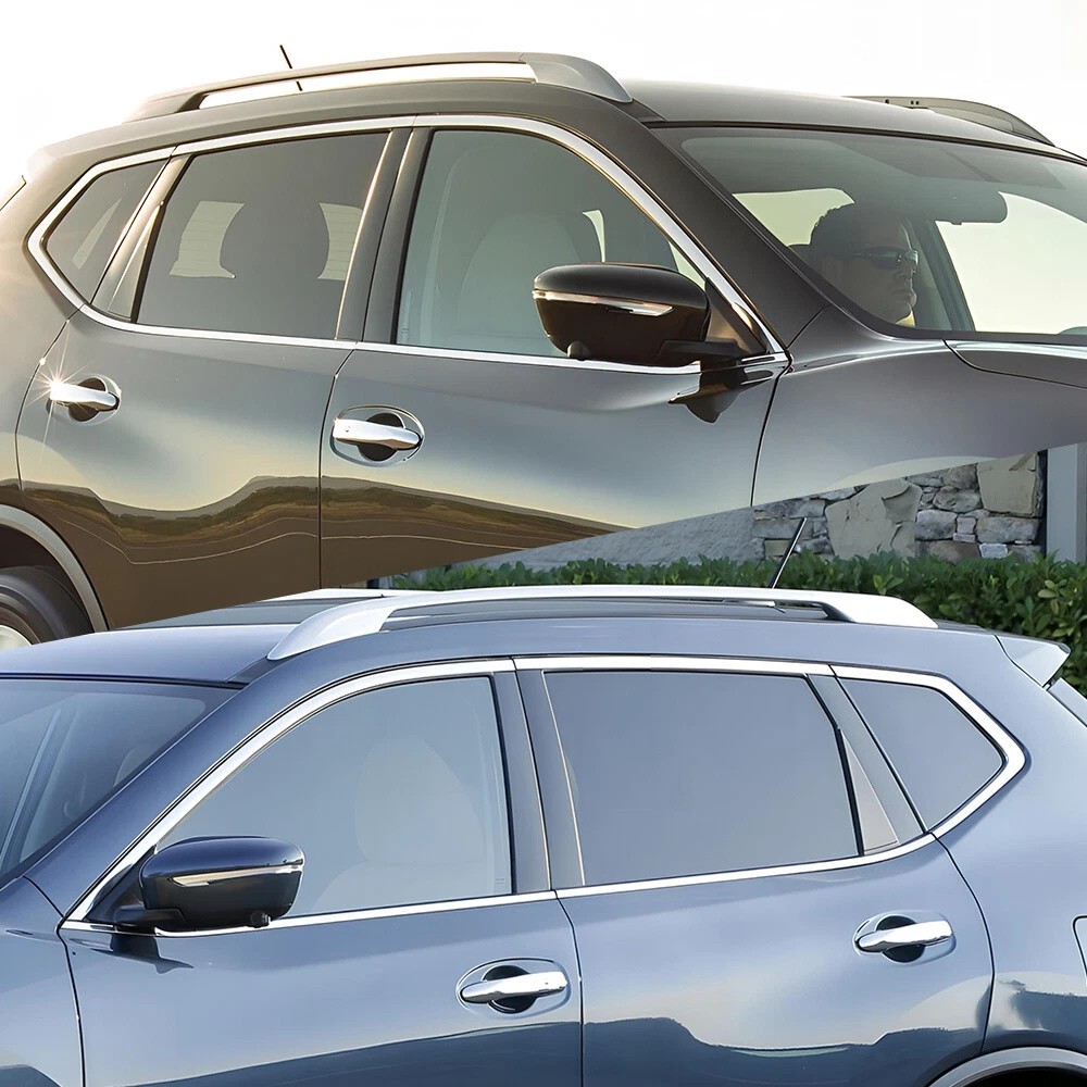 8PCS Glossy Black Pillar Post Window Door Cover Trim For 2014-2020 Nissan Rogue