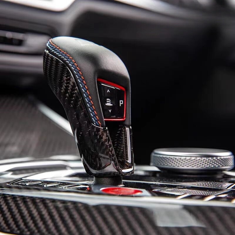 Real Carbon Fiber Gear Shift Knob Cover For BMW M2 M3 M4 G80 G82 F95 F96 F97 F98