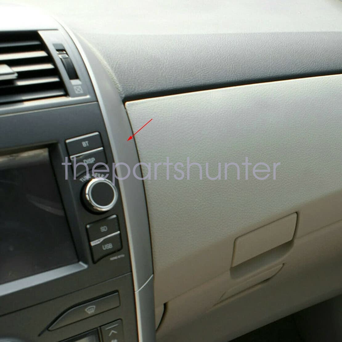 Pair Upper Side Central Dashboard Trim Strip fit Toyota Corolla Altis 2009-2013