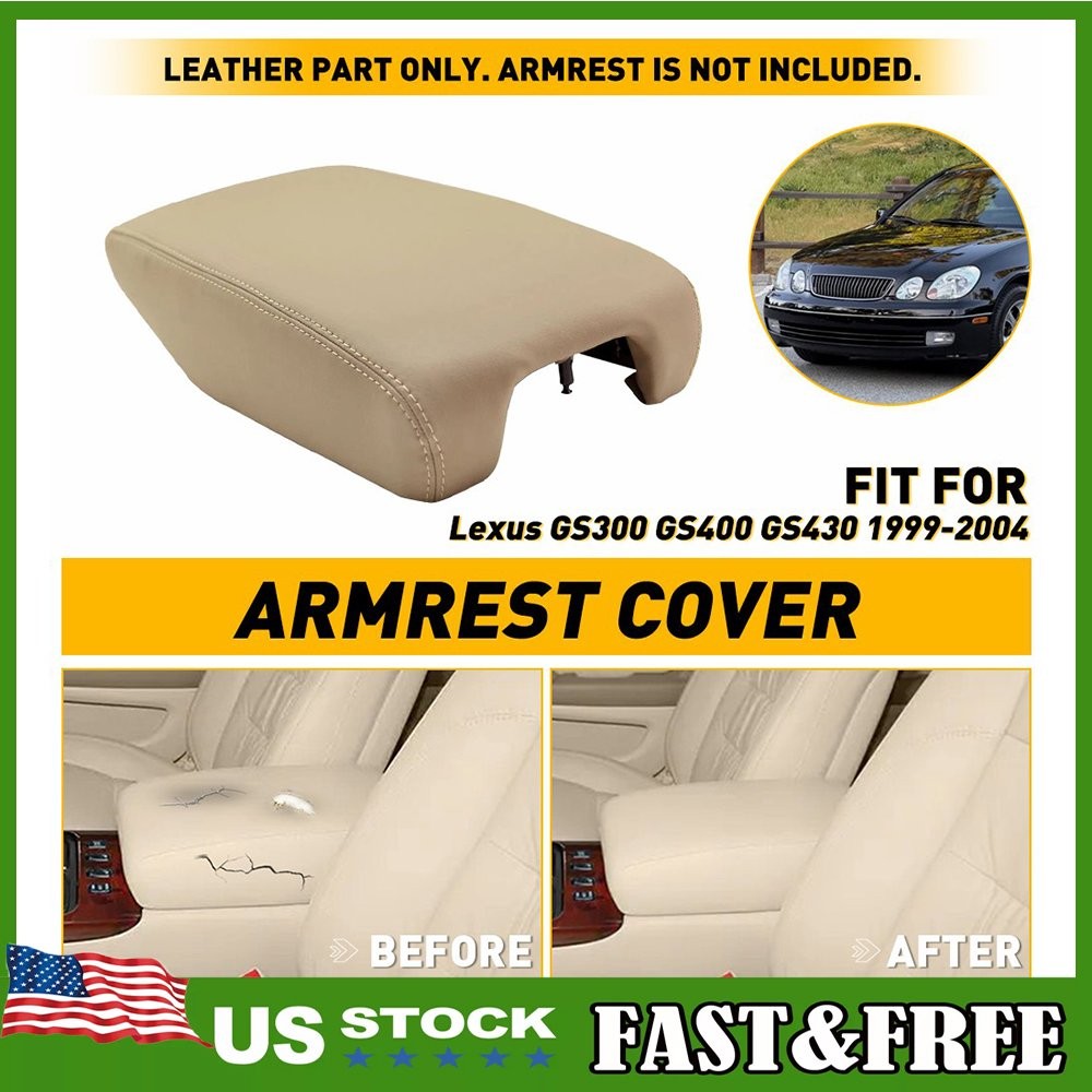 Microfiber Leather Console Armrest Cover For 98-05 Lexus GS300 GS400 GS430 1~10X