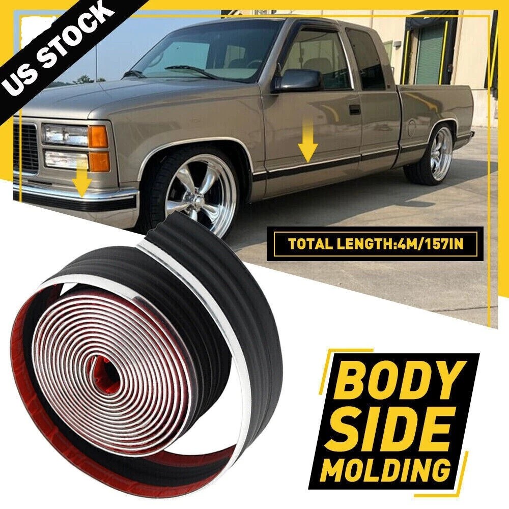 For 88~98 Chevy GMC Body Side Molding Chrome Truck Tahoe Yukon Blazer Suburban