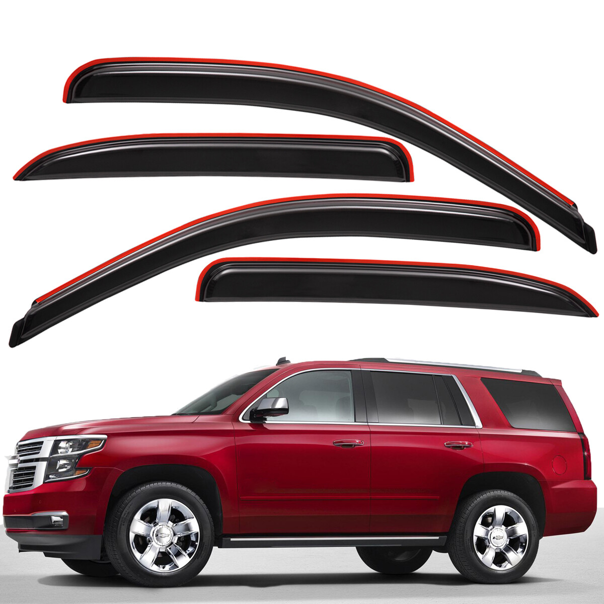 In-Channel Window Visor Sun Rain Guards For 2007-2014 Chevrolet Tahoe/GMC Yukon