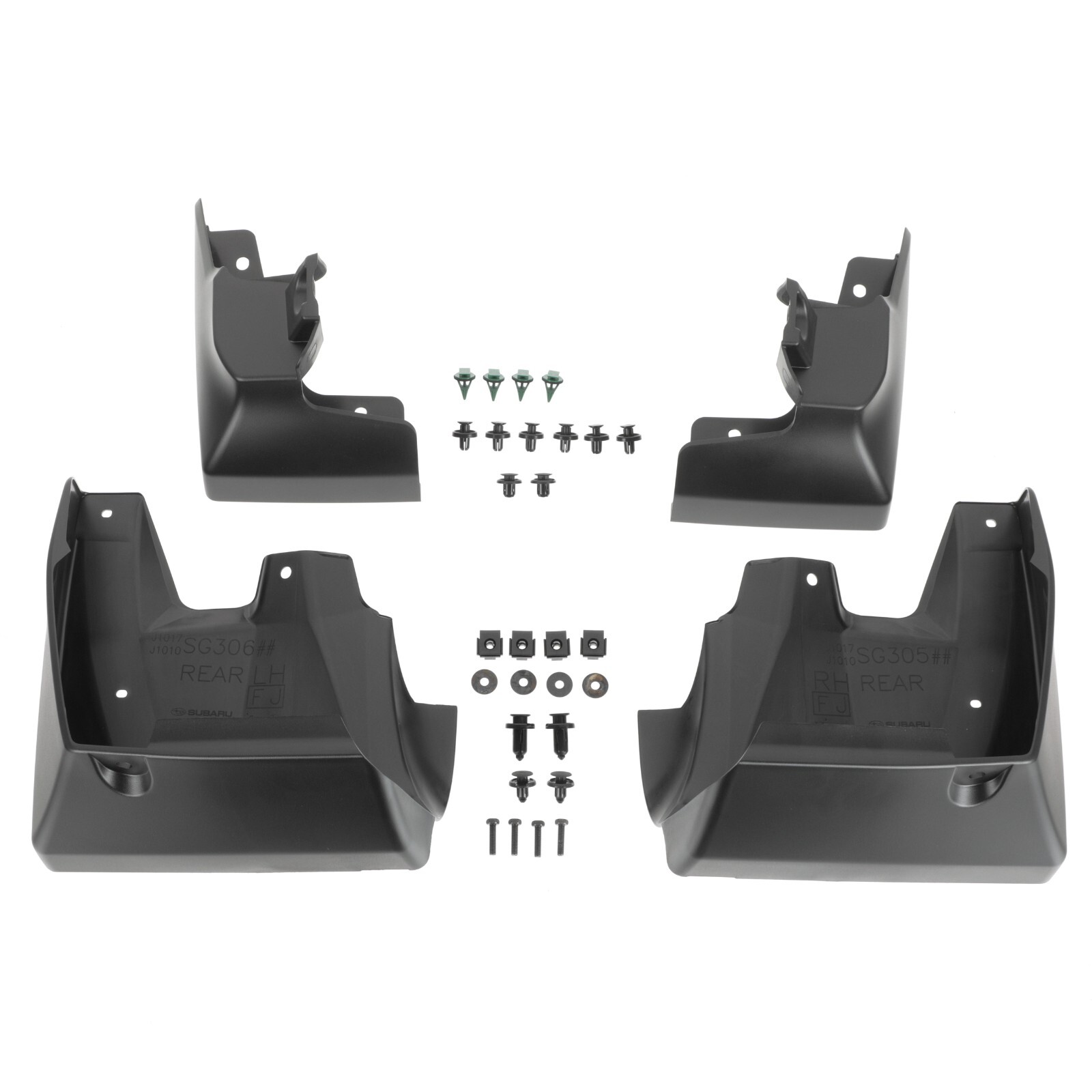 OEM 2014-2018 Subaru Forester Splash Guard Mud Flap Set 4 Matte Black J1010SG300