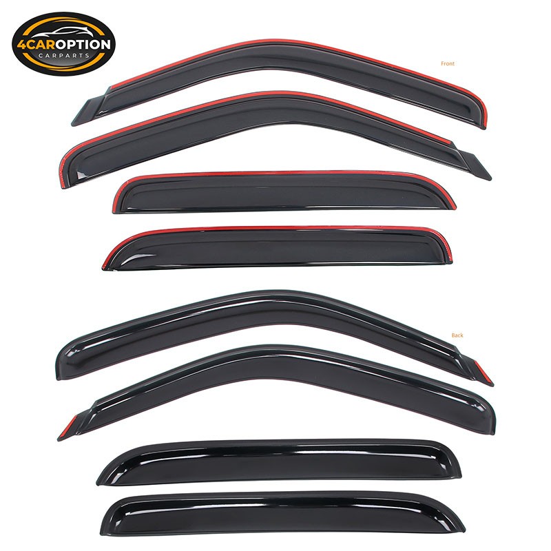 In-Channel Window Visors Fit 01-06 Chevy Silverado GMC Sierra 1500 2500 Crew Cab