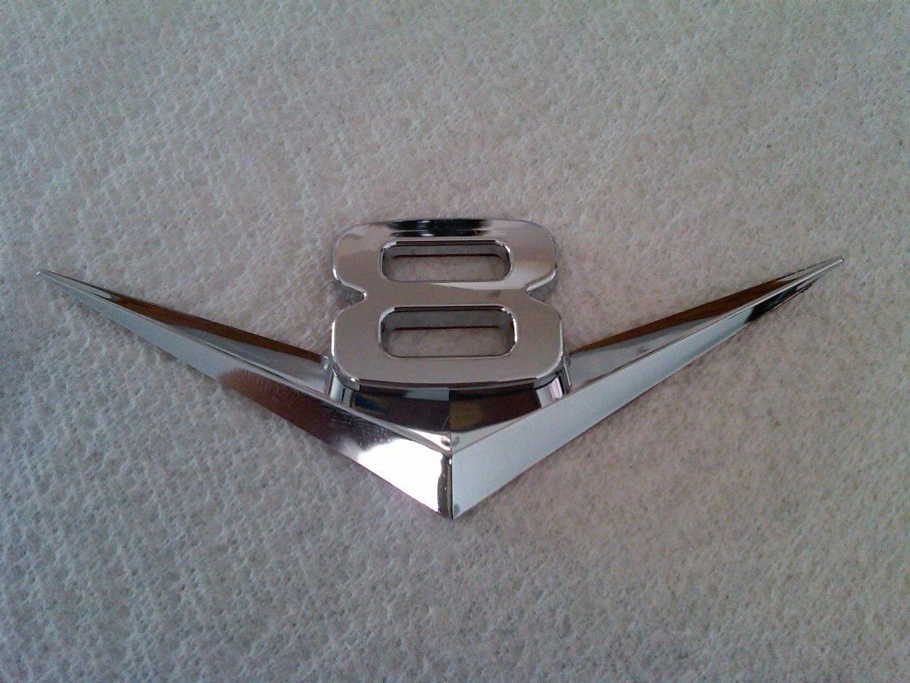 1 Piece Chrome V8 / V6 Car Emblem Trim Kit Badge DIY Custom