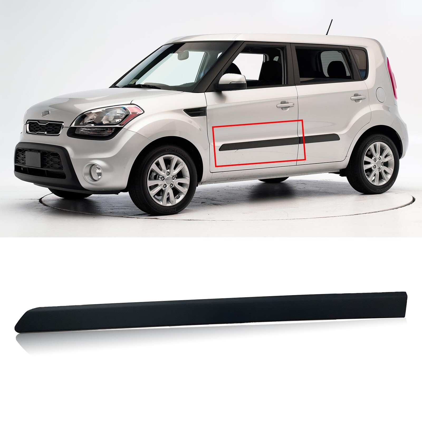 Front Door Driver Left Side Waist Line Molding for 2010-2013 Kia Soul
