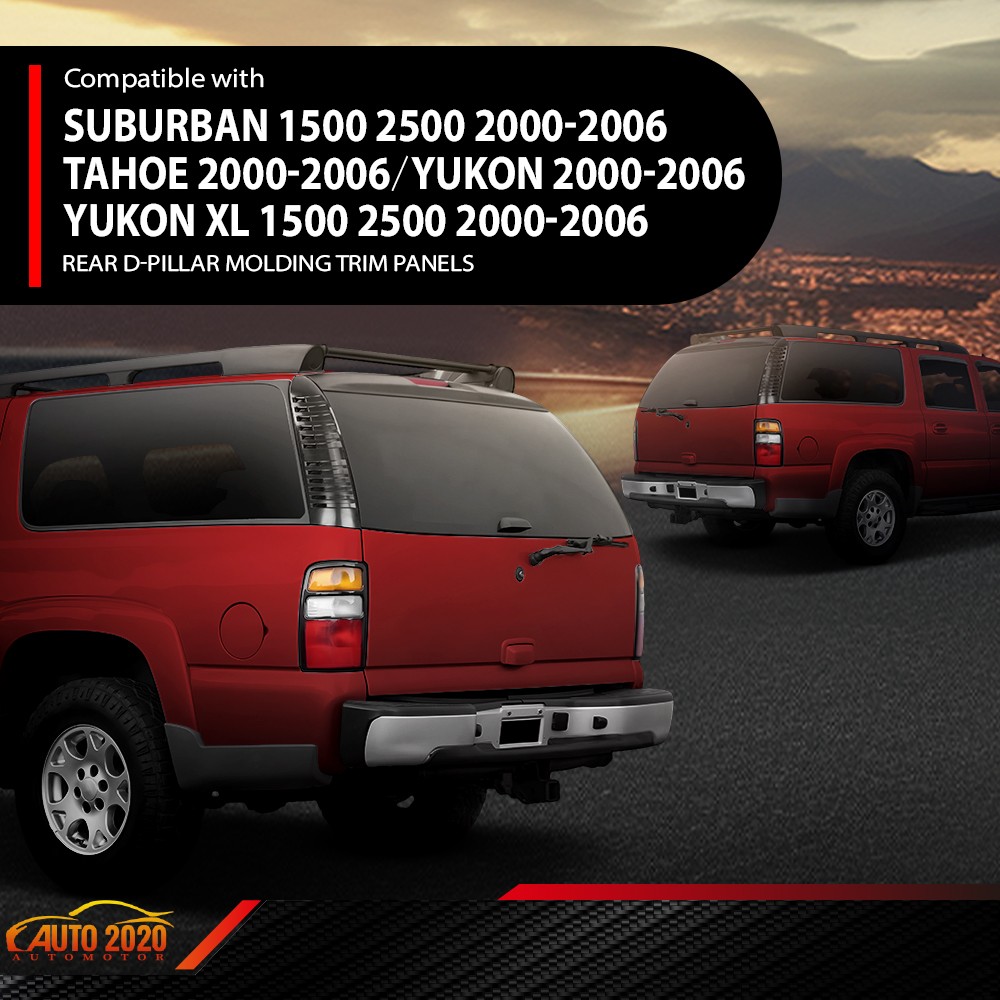 Fits 2000-2006 Chevrolet Tahoe Suburban Yukon Rear D-Pillar Molding Trim Panels