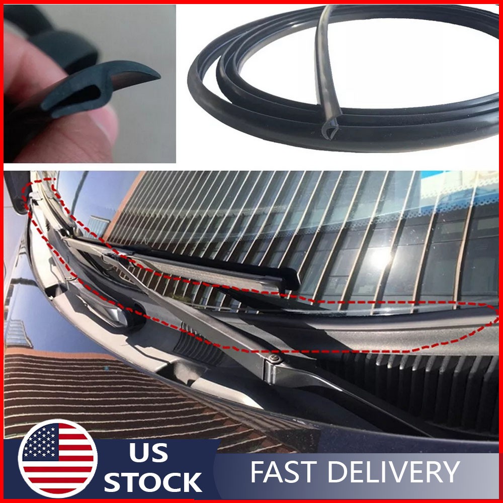 6FT For Mercedes-Benz Car Rubber Front Windshield Wiper Panel Hood Rubber Strip