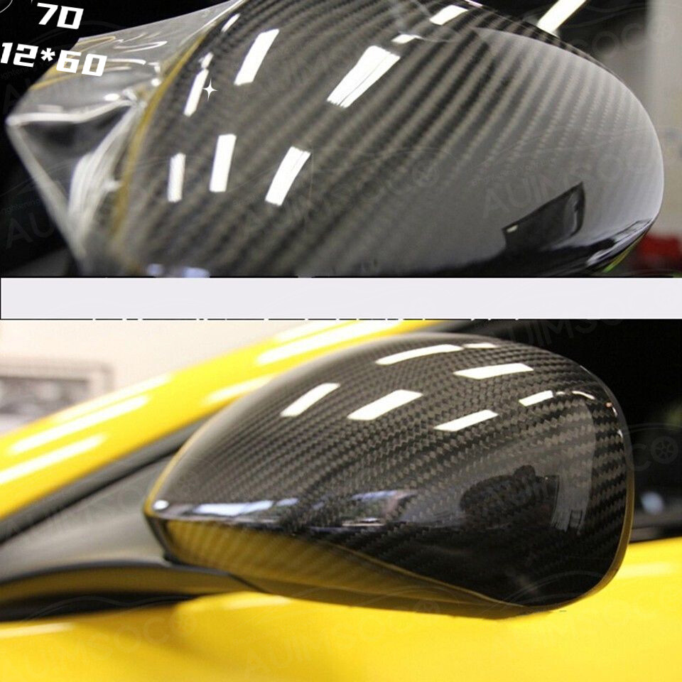 30*152cm 7D Premium Hi Gloss Black Carbon Fiber Vinyl Wrap Bubble Free Releas